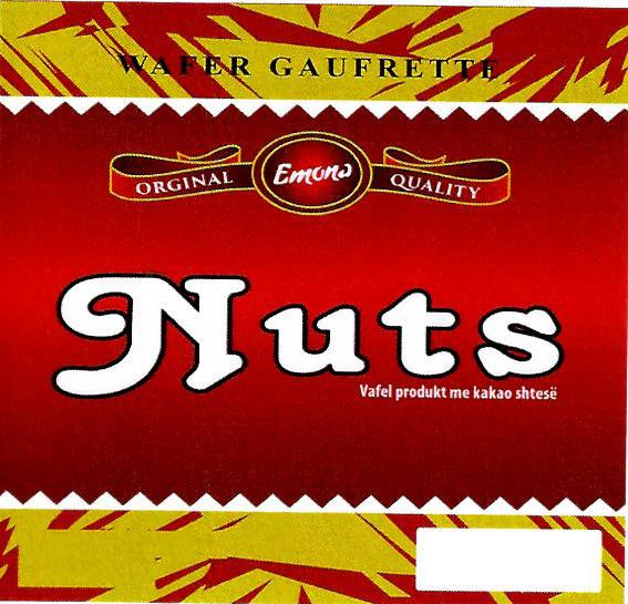 Paraqitja e markës Emona NUTS wafer gaufretti