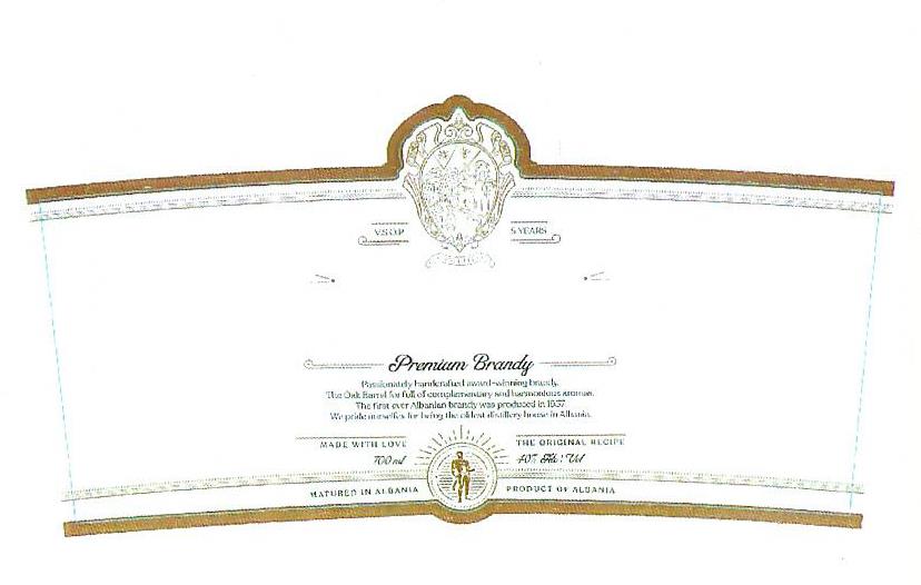 Paraqitja e markës V.S.O.P-5 years Premium Brandy