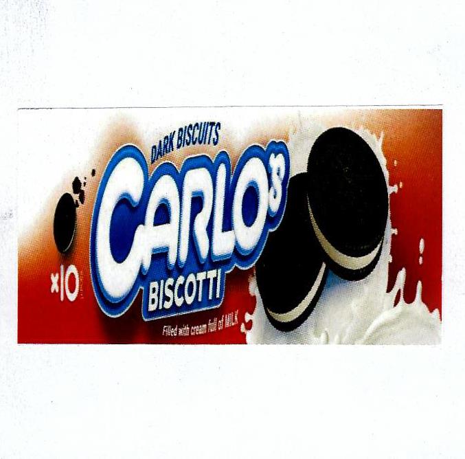 Paraqitja e markës DARK BISCUITS CARLO’s BISCOTTI