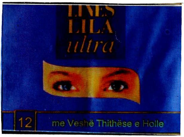 Paraqitja e markës LINES LILA ULTRA me veshe thithese e holle