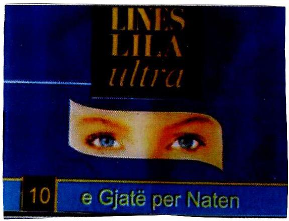 Paraqitja e markës LINES LILA ULTRA e gjate per naten