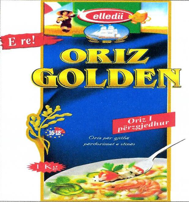 Paraqitja e markës ORIZ GOLDEN elledii