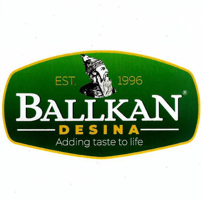 Paraqitja e markës Est 1996 Ballkan Desina Adding taste to life.
