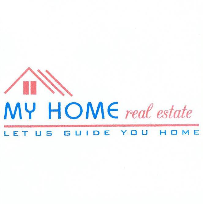 Paraqitja e markës MY HOME real estate LET US GUIDE YOU HOME
