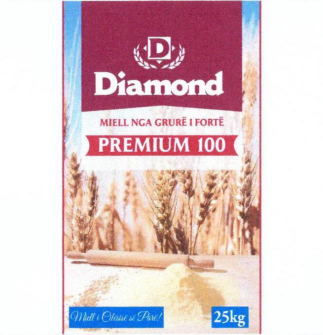 Paraqitja e markës Diamond MIELL NGA GRURE I FORTE MIELL PREMIUM 100 Miell i Cilesise se Pare 25 kg
