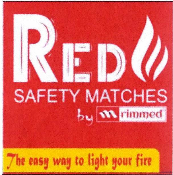 Paraqitja e markës RED by m rimmed Safety Matches The easy way to light your fire