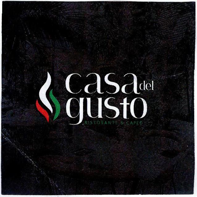 Paraqitja e markës casa del gusto RISTORANTE & CAFEE