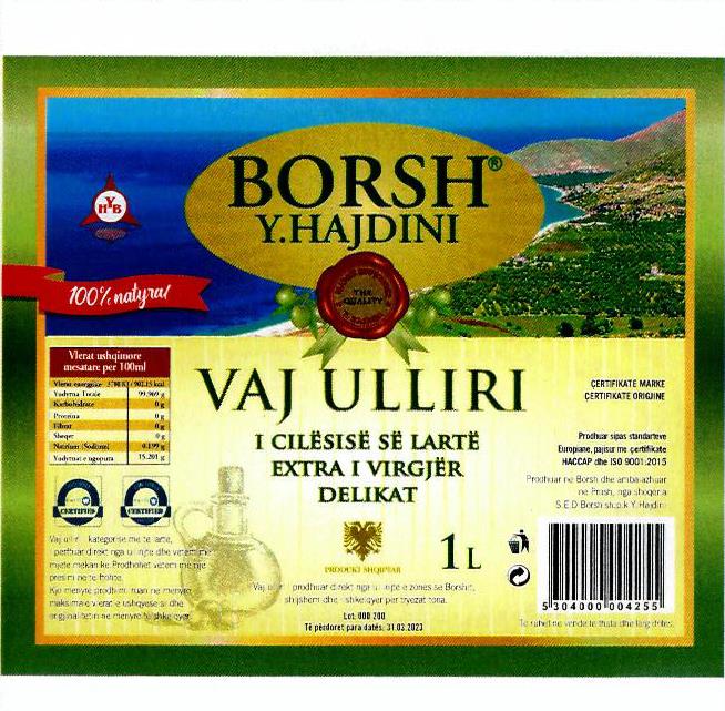 Paraqitja e markës YHB Y.HAJDINI