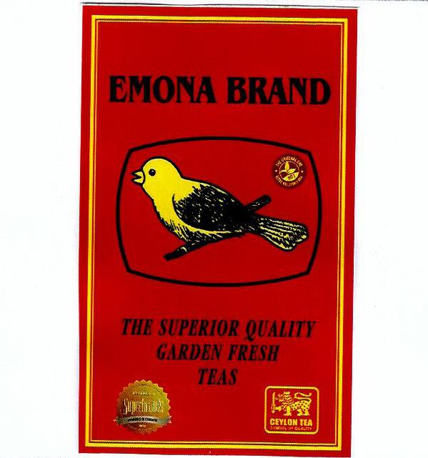 Paraqitja e markës EMONA BRAND THE SUPERIOR QUALITY GARDEN FRESH TEAS
