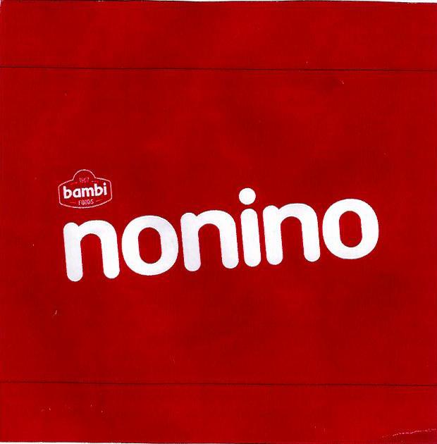Paraqitja e markës 1967 bambi Foods nonino
