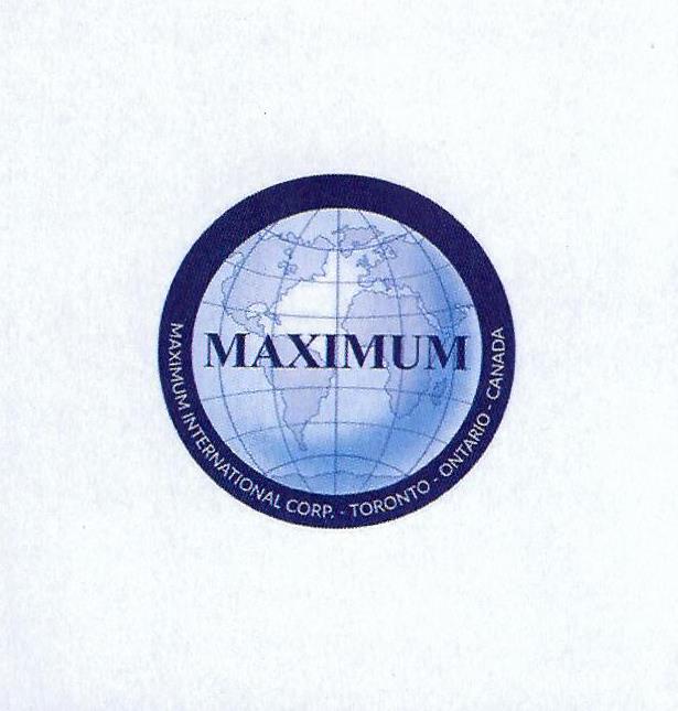 Paraqitja e markës MAXIMUM INTERNATIONAL CORP.-TORONTO-ONTARIO-CANADA