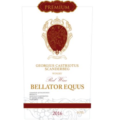 Paraqitja e markës GEORGIUS CASTRIOTUS SCANDERBEG BELLATOR EQUUS PREMIUM