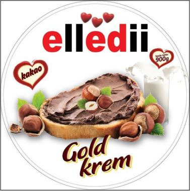 Paraqitja e markës ELLEDII gold krem kakao sasia neto 900g