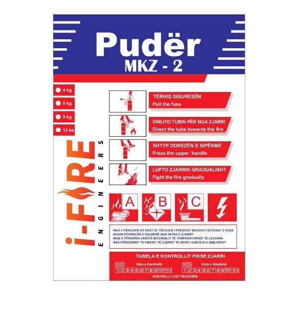 Paraqitja e markës I-FIRE Pudër MKZ-2