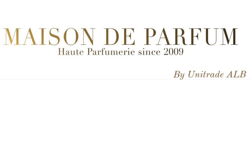 Paraqitja e markës MAISON DE PARFUM Haute Parfumerie since 2009, by Unitrade ALB