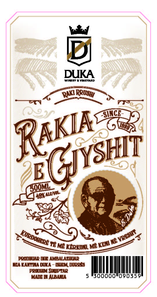 Paraqitja e markës rakia e gjyshit duka Kurdoherë të më kërkoni, më keni në vresht