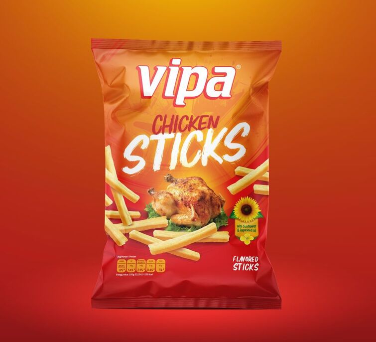 Paraqitja e markës vipa chicken STICKS