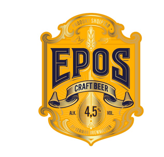 Paraqitja e markës EPOS CRAFT BEER PRODUKT SHQIPTAR BY GERMAN BREWMASTER