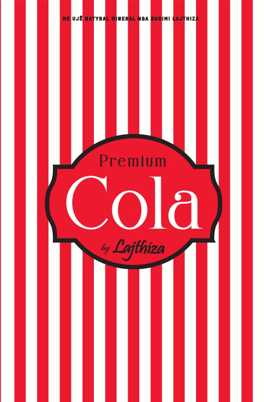 Paraqitja e markës Premium Cola by Lajthiza me uje natyral mineral nga burimi