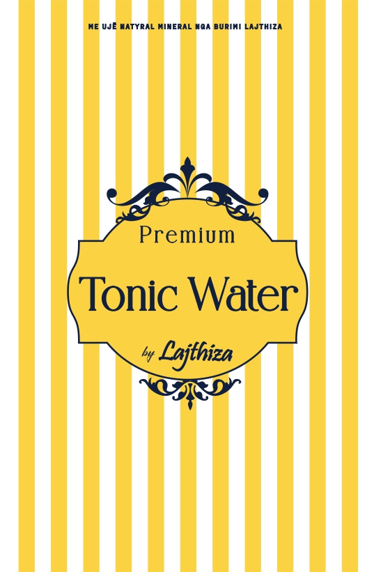 Paraqitja e markës Premium Tonic Water by Lajthiza me uje natyral mineral nga burimi
