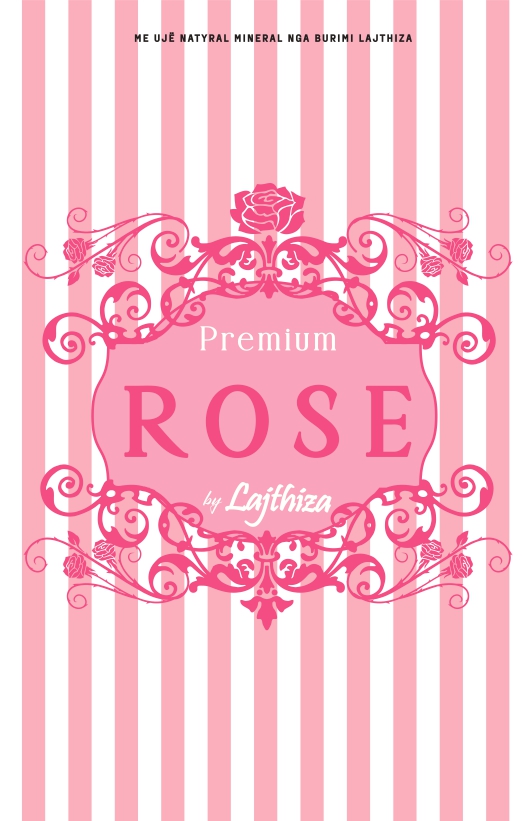 Paraqitja e markës Premium Rose by Lajthiza me uje natyral mineral nga burimi