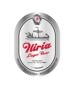 Paraqitja e markës Iliria Lager Beer Produkt Shqiptar PRODUCT OF ALBANIA