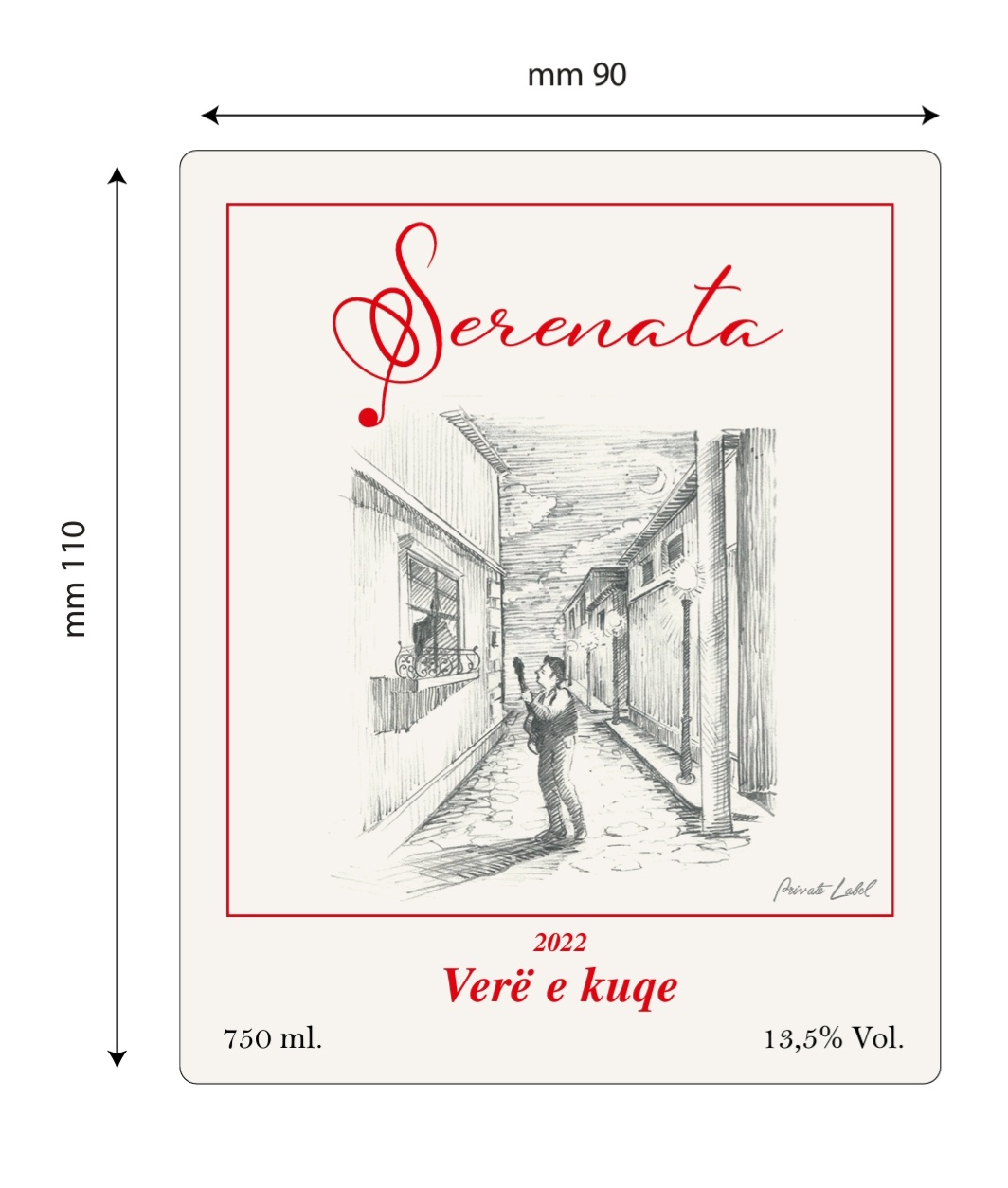 Paraqitja e markës Serenata Verë e kuqe