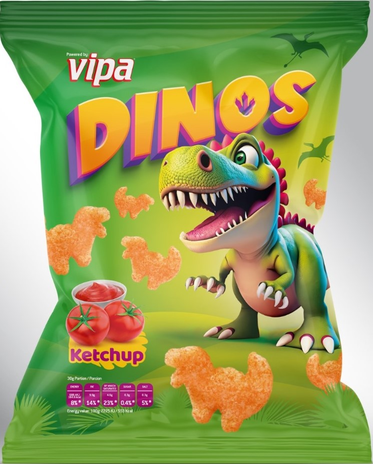 Paraqitja e markës DINOS Powered by:vipa Ketchup