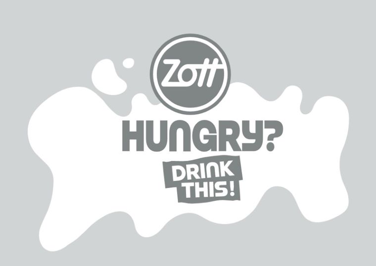 Paraqitja e markës ZOTT HUNGRY? DRINK THIS!