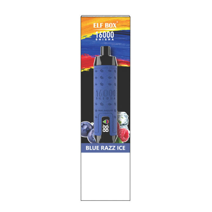 Paraqitja e markës ELF BOX 16000 SHISHA BLU RAZZ ICE