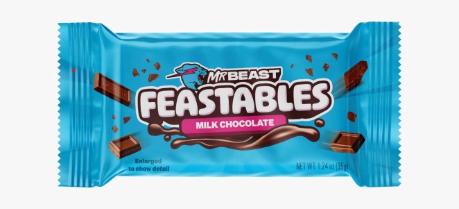 Paraqitja e markës MR BEAST FEASTABLES MILK CHOCOLATE