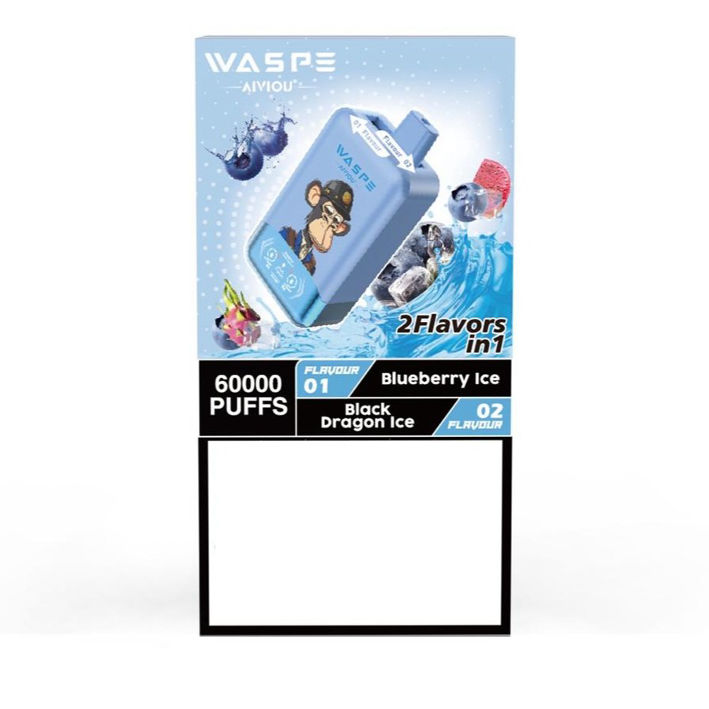 Paraqitja e markës WASPE 60000 PUFFS Blueberry Ice Black Dragon Ice