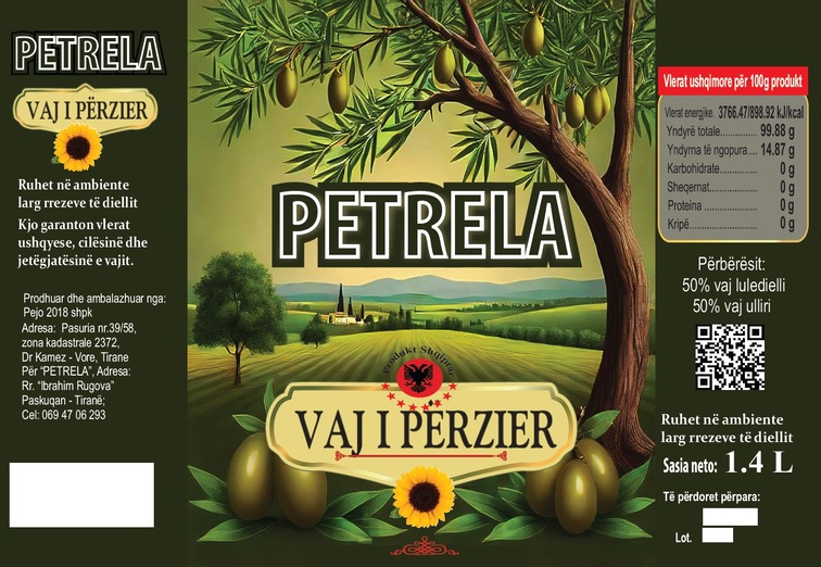 Paraqitja e markës PETRELA VAJ I PËRZIER