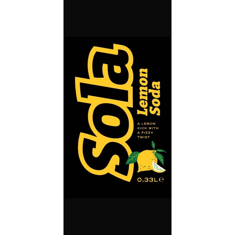 Paraqitja e markës Sola Lemon Soda A LEMON KICK WITH A FIZZY TWIST