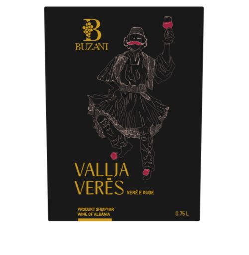 Paraqitja e markës VALLJA E VERËS BUZANI VERË E KUQE PRODUKT SHQIPTAR WINE OF ALBANIA