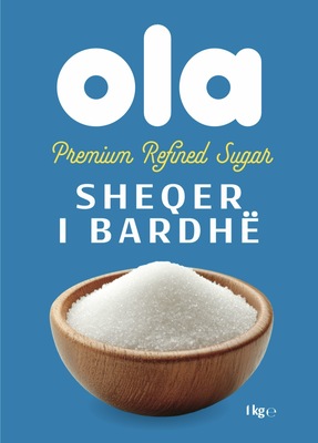 Paraqitja e markës OLA Premium Refined Sugar SHEQER I BARDHË