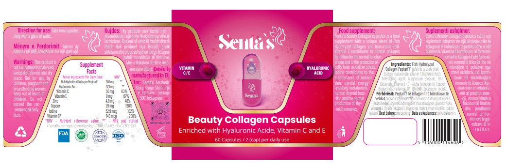 Paraqitja e markës SENTA'S Beauty  Collagen Capsules