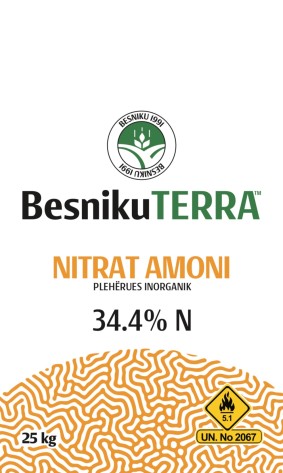 Paraqitja e markës Besnik TERRA NITRAT AMONI PLEHRUES INORGANIK 34.4% N
