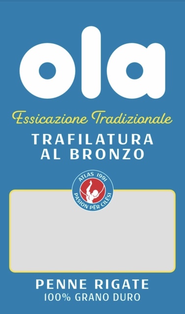Paraqitja e markës ola Essicazione Tradizionale TRAFILATURA AL BRONZO PENNE RIGATE 100% GRANO DURO