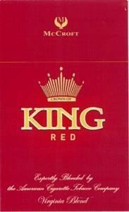 The representation of the trademark KING RED