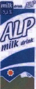 The representation of the trademark ALP MILK DRINK