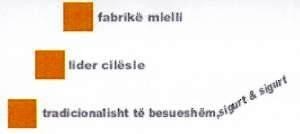 Paraqitja e markës fabrikë mielli, lider cilësie..