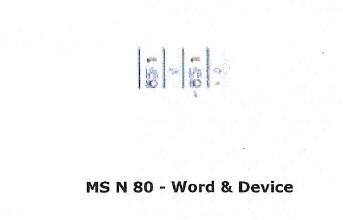 Paraqitja e markës MS N 80- WORD & DEVICE