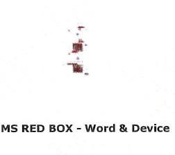 Die Wiedergabe der Marke MS RED BOX - WORD & DEVICE