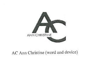 Paraqitja e markës AC ANN CHRISTINE (WORD AND DEVICE)