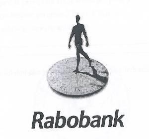 The representation of the trademark Rabobank + MAN in black and white