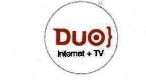The representation of the trademark DUO} Internet + TV