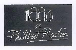The representation of the trademark 1883 Philibet Routin