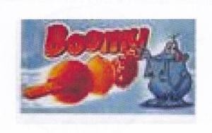 The representation of the trademark BOOMY LABEL