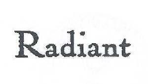 Die Wiedergabe der Marke RADIANT